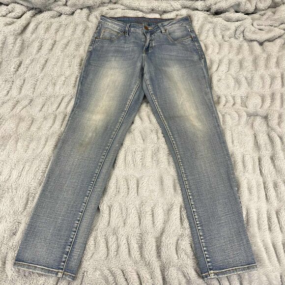 Jag Jeans Women 8 Girlfriend Straight Blue Mid Rise Stretch Denim Medium Wash - Picture 1 of 12